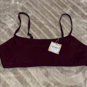 Women's Burgundy Bathing Suit top